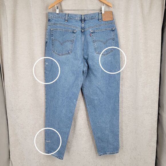 Levi's 550 Vintage Y2K Women's Plus Size 18 Relaxed Fit Tapered Leg Light Wash - Picture 12 of 13